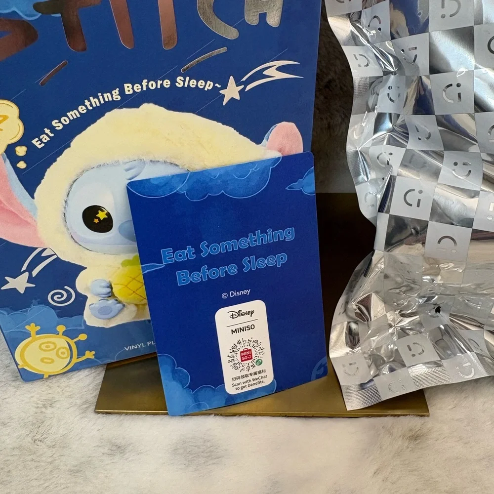 Disney Stitch Eat Something Before Sleep Miniso Blind Bag Sealed Sleep donut - Picture 4 of 6